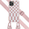 Selencia Hoesje Geschikt voor iPhone 11 Pro Hoesje Met Koord - Selencia Siliconen design hoesje met afneembaar koord - Roze / Irregular Check Sand Pink
