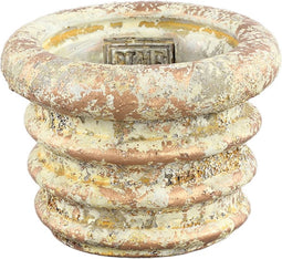 PTMD Zero Cream Cement Pot Swirl Screw Round XS