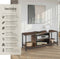 Tectake TV-meubel - Lowboard met 4 open vakken - Industrieel design - Donkerbruin - Afmeting (LxBxH) 120 x 40 x 50,5 cm