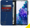Accezz Samsung Galaxy S20 FE - Wallet Softcase Bookcase - 3 Pashouders - Donkerblauw