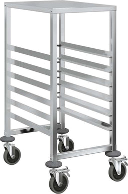 vidaXL - Dienbladenwagen - met - 6 - GN-bakken - 39x55x87 - cm - roestvrij - staal