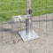vidaXL - Fencepalen - met - Basisplaten - 7 - stuks - Ø32mm - 88,5cm - Gegalvaniseerd - Staal