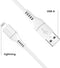 imoshion - Lightning naar USB A Kabel - 2 meter - Gevlochten textiel - Wit
