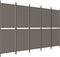 vidaXL - Kamerscherm - met - 5 - panelen - 250x220 - cm - stof - antracietkleurig