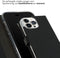 Selencia iPhone 14 Pro Max - Echt Lederen Bookcase - Ruimte voor 3 pasjes - Zwart