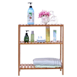 Songmics Badkamerrek Bamboe - Opbergrekje 3 Lagen 59x66x26 cm - Bruin