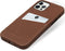 Selencia Hoesje Geschikt voor iPhone 12 Pro / 12 Hoesje Met Pasjeshouder - Selencia Vayu Vegan Lederen Backcover - Bruin