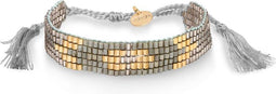 Scmyk BG-261 K - Kralenarmband - Marbled Waves - Goudkleurig