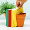 Suck UK Bloempot Boekensteun - Set van 2 Halve Bloempotten - Bruin