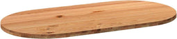 vidaXL - Tafelblad - 180x90x4 - cm - ovaal - massief - eikenhout - lichtbruin