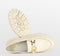 PS Poelman ROCKLAND - Dames Loafers - Chunky instappers met goudkleurige ketting - Crème Wit - Maat 36