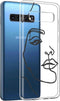iMoshion Hoesje Geschikt voor Samsung Galaxy S10 Hoesje Siliconen - iMoshion Design hoesje - Transparant / Zwart / Line Art Woman Black