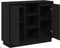 vidaXL - Dressoir - met - LED - Zwart - Eiken - 90x32x75 - cm - Gelaagd - Hout