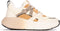 POSH by Poelman WAVY - Dames sneakers - Chunky zool 5 cm - Beige met cognacbruin