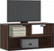 vidaXL - Tv-meubel - 80x31x39,5 - cm - bewerkt - hout - metaal - bruin - eikenkleurig