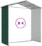 vidaXL - Tuinschuur - 191x385x198 - cm - gegalvaniseerd - staal - groen