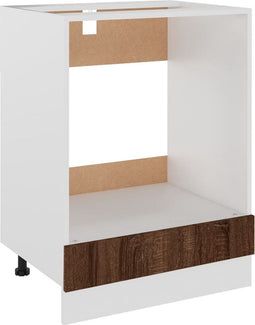 vidaXL - Ovenkast - Riga - 60x46x81,5 - cm - bewerkt - hout - bruin - eikenkleur