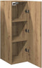 vidaXL - Tv-meubelen - 2 - st - 30,5x30x90 - cm - bewerkt - hout - artisanaal - eiken