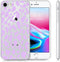 iMoshion Hoesje Geschikt voor iPhone SE (2022) / SE (2020) / 8 / 7 Hoesje Siliconen - iMoshion Design hoesje - Transparant / Paars / Design Leopard Lilac