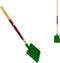 Synx Tools Kinderspade met opstapje Groen - Kinderspade - schepjes - Bats / Spade - Buitenspeelgoed - Tuinierspeelgoed - Zandbakspeelgoed - Speelgoed - Schopje - Kinderen - Totale lengte 73cm
