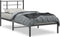 vidaXL - Bedframe - met - hoofdbord - metaal - zwart - 90x200 - cm