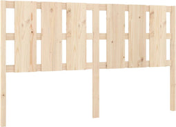 vidaXL - Hoofdbord - 185,5x4x100 - cm - massief - grenenhout - zwart