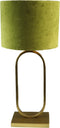 Ronde lampenkap - 32x32x24 - Olijfgroen/goud - Velvet