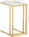 vidaXL - Computer - bijzettafel - 50x35x65 - cm - gehard - glas - transparant