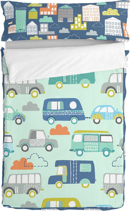 Dekbedovertrek zonder vulling HappyFriday Moshi moshi Holidays Multicolour 90 x 200 cm