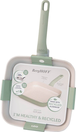 LEO Grillpan antikleef Balance Sage - Ø 28cm - Groen - PFAS-vrij