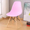 Set van 4 kuipstoelen met beuken houten poten - Eetkamer stoelen - roze