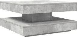 vidaXL - Salontafel - 360 - graden - draaibaar - 70x70x34,5 - cm - betongrijs