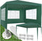 tectake® Paviljoen Barinas - Partytent 3x3 m - Waterdicht Zeildoek - Groen