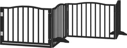 vidaXL - Hondenhek - inklapbaar - 4 - panelen - 320 - cm - populierenhout - zwart