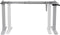 Ergo Office - Zit-sta bureau | Manuele hoogteverstelling | max 70 kg max hoogte 130 cm - Zonder tafelblad | Grijs, ER-402 G