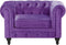 Fauteuil CHESTERFIELD Fluweel Paars