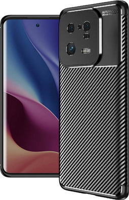 iMoshion Hoesje Geschikt voor Xiaomi 13 Pro Hoesje Siliconen - iMoshion Carbon Softcase Backcover - Zwart