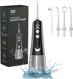 Infinity Goods Waterflosser - Monddouche - Draadloos - 5 Opzetstukken - Zwart
