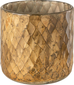 J-Line windlicht Ruit - glas - goud