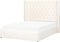LUBBON - Bed met opbergruimte - Crème wit - 140 x 200 cm - Fluweel