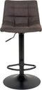 House Nordic Middelfart - Barkruk - Stoer design - Lichtbruin microleder - Donker grijs (Set van 2)