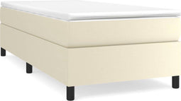 vidaXL - Bedframe - kunstleer - crèmekleurig - 100x200 - cm