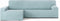 Hoes voor chaise longue met lange armleuning links Eysa BRONX Aquamarijn 170 x 110 x 310 cm