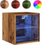 vidaXL - Tv-wandmeubels - met - LED-verlichting - 2 - st - 30x28,5x30 - cm - oud - hout