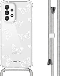iMoshion Hoesje Geschikt voor Samsung Galaxy A33 Hoesje Met Koord - iMoshion Design Hoesje met Koord - Transparant / Butterfly