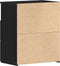 vidaXL - Nachtkastje - Zwart - Eiken - 50x32x60 - cm - Gelaagd - Hout