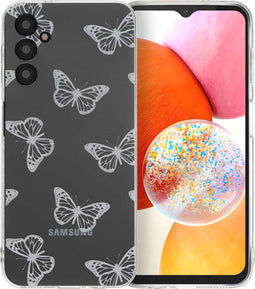 imoshion Hoesje Geschikt voor Samsung Galaxy A14 (5G) / A14 (4G) Hoesje Siliconen - imoshion Design hoesje - Meerkleurig / Butterfly