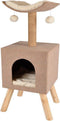 Flamingo Scandi - Krabpaal - Jute krabtouw - Beige Naturel Wit - 36 × 43 × 82 cm