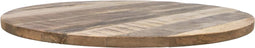 Rond tafelblad - ø130x4 - Naturel rustiek - Massief mangohout