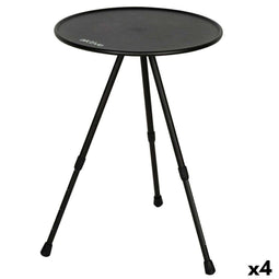 Vouwtafel Aktive Zwart 37 x 55 x 37 cm (4 Stuks)